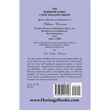 The Warriner Family of New England Origin back cover
