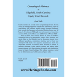 Genealogical Abstracts of Edgefield, South Carolina Equity Court Records back cover