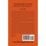 The Early History of Tolland [Connecticut] back cover