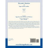Alexander Families of Upper South Carolina volume 1 back cover