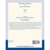 Alexander Families of Upper South Carolina volume 2 back cover