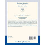 Alexander Families of Upper South Carolina volume 2 back cover