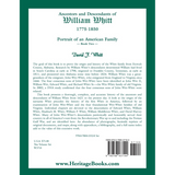 Ancestors and Descendants of William Whitt, (1775-1850), Portrait of an American Family volume 2 back cover
