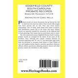 Edgefield County, South Carolina Probate Records, Boxes 4-6, Packages 107-218 back cover