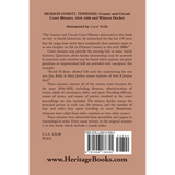 Dickson County, Tennessee, County and Circuit Court Minutes, 1816-1828 and Witness Docket back cover