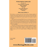 Poquoson Families, Volume VI: The Patrick, Evans and Lawsons Families of the Poquoson District, York County, Virginia [hardcover] back cover