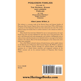 Poquoson Families, Volume VI: The Patrick, Evans and Lawsons Families of the Poquoson District, York County, Virginia [hardcover] back cover