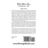 Wittry, Witry, Vitry: The Family Tree, 2007 back cover