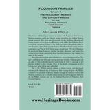 Poquoson Families, Volume II: The Holloway, Messick, and Linton Families of the Poquoson District, York County, Virginia [paper] back cover