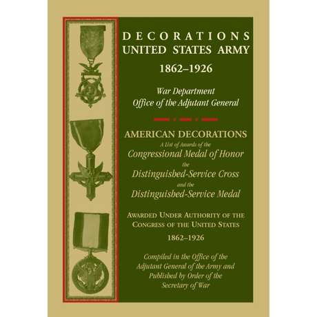Decorations United States Army, 1862-1926