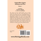 Virginia/West Virginia Husbands and Wives, Volume 1 back cover