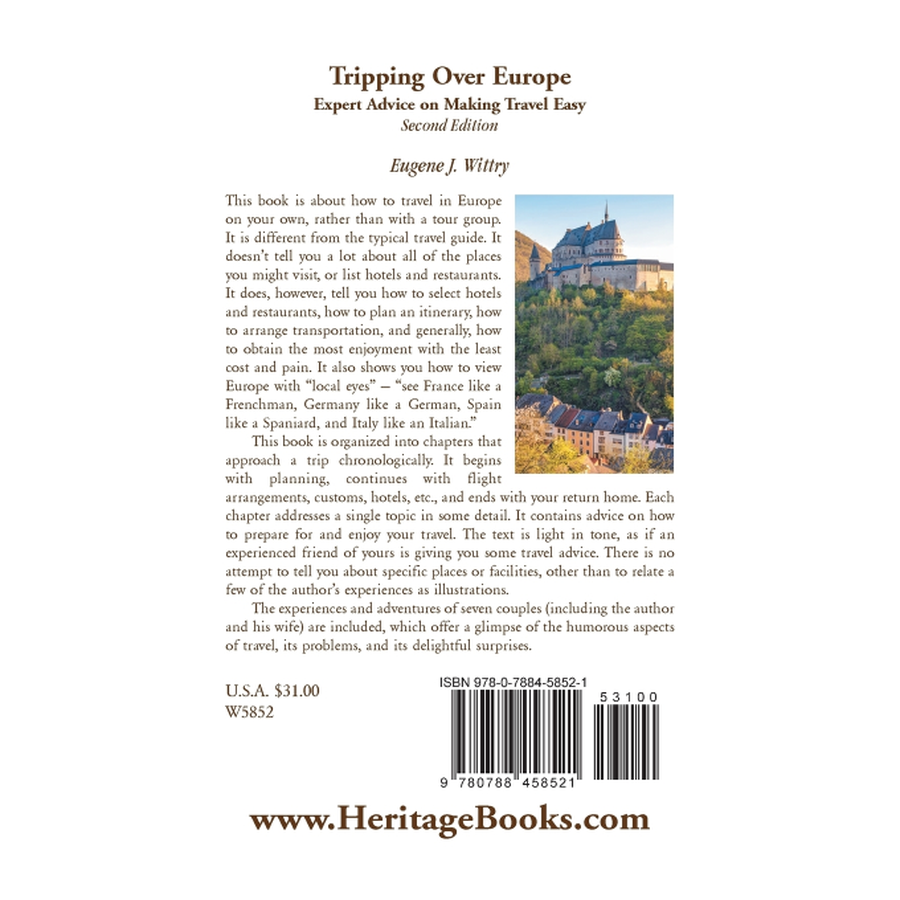 Tripping Over Europe, 2nd Edition, Expert Advice on Making Travel Easy back cover