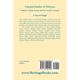 Colonial Families of Delaware, Volume 1 back cover