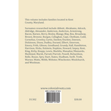 Colonial Families of the Eastern Shore of Maryland, Volume 3 back cover