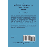 Judgment Records of Dorchester, Queen Anne's and Talbot Counties back cover