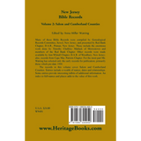New Jersey Bible Records, Volume 2: Salem and Cumberland Counties back cover