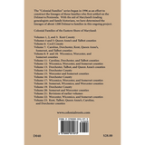 Colonial Families of the Eastern Shore of Maryland, Volume 14 back cover