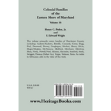 Colonial Families of the Eastern Shore of Maryland, Volume 16 back cover