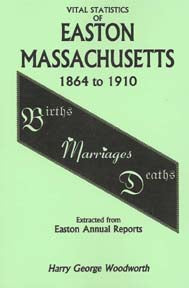 Vital Statistics of Easton, Massachusetts, 1864 to 1910, Births, Marriages, Deaths Extracted from Easton Annual Reports