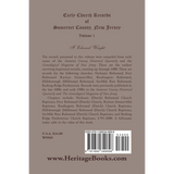 Early Church Records of Somerset County, New Jersey Volume 1 back cover