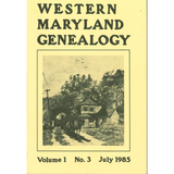 Western Maryland Genealogy, Volume 1, 1-4, 1985