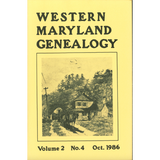 Western Maryland Genealogy, Volume 2, No. 1-4, 1986