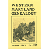 Western Maryland Genealogy, Volume 3, No. 1-4, 1987