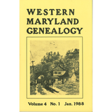 Western Maryland Genealogy, Volume 4, 1-4, 1988