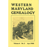 Western Maryland Genealogy, Volume 4, 1-4, 1988