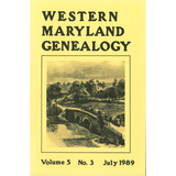 Western Maryland Genealogy, Volume 5, No. 3
