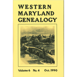 Western Maryland Genealogy, Volume 6, 1990 back cover