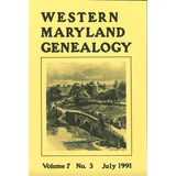 Western Maryland Genealogy, Volume 7, 1-4, 1991