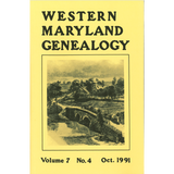 Western Maryland Genealogy, Volume 7, 1-4, 1991