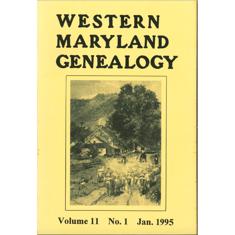 Western Maryland Genealogy, Volume 11, No. 1