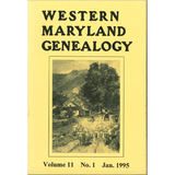 Western Maryland Genealogy, Volume 11, No. 1