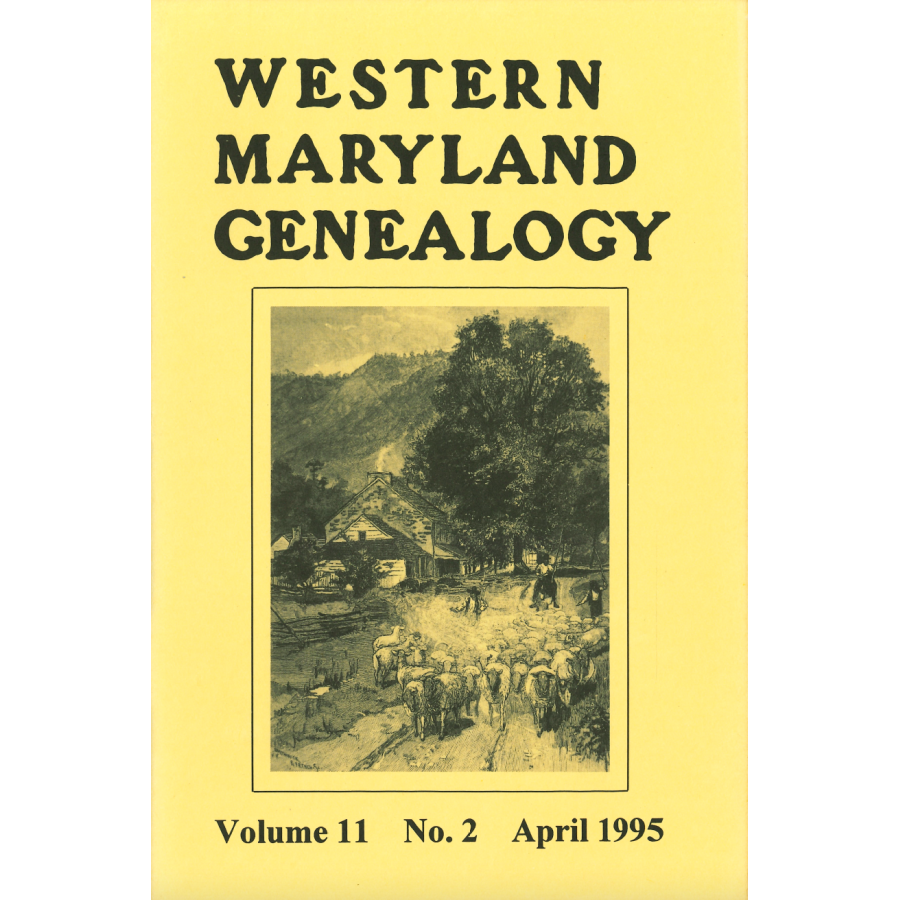 Western Maryland Genealogy, Volume 11, No. 2