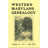 Western Maryland Genealogy, Volume 11, No. 3
