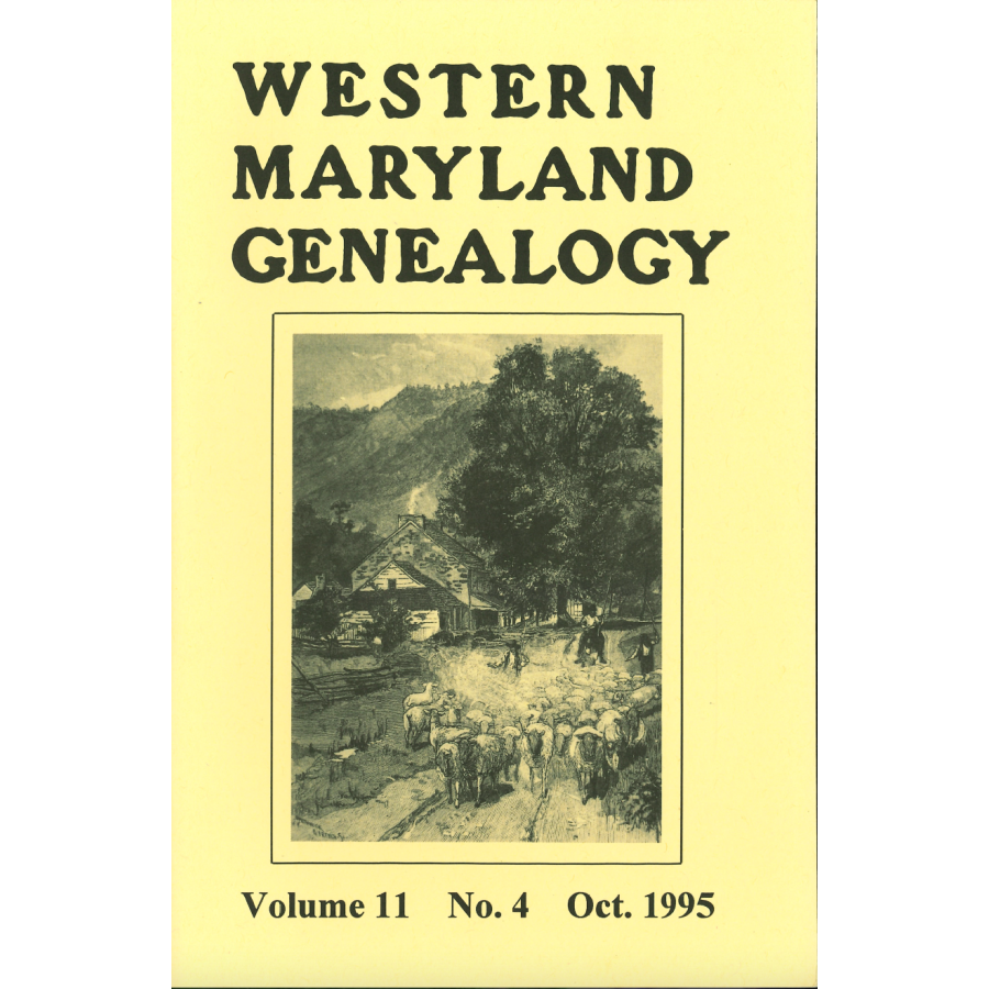Western Maryland Genealogy, Volume 11, No. 4