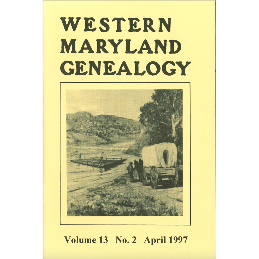 Western Maryland Genealogy, Volume 13, No. 2
