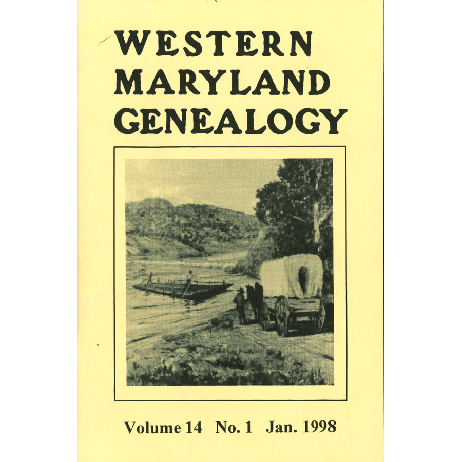 Western Maryland Genealogy, Volume 14, No. 1