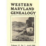 Western Maryland Genealogy, Volume 15, No. 2, 1999