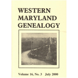 Western Maryland Genealogy, Volume 16, No. 3, 2000