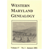 Western Maryland Genealogy, Volume 17, No. 1, 2001