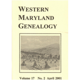 Western Maryland Genealogy, Volume 17, No. 2, 2001