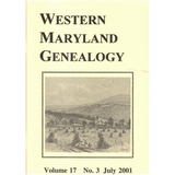 Western Maryland Genealogy, Volume 17, No. 3, 2001