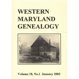 Western Maryland Genealogy, Volume 18, No. 1, 2002