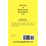 Tax List of Berks County [Pennsylvania] of 1767 back cover