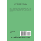 Bedford County, Pennsylvania 1779 Tax List and 1784 Census back cover