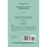 Biographical Annals of Franklin County, Pennsylvania, Volume 2 back cover