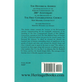 The Historical Address and Other Accounts of the Exercises Commemorating the 200th Anniversary of the Organization of the First Congregational Church, New Milford [Litchfield County], Connecticut back cover